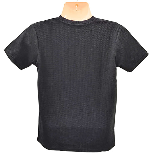 MOSAIC BLACK POLY MEN ROUND/N - HALF/S TSHIRT