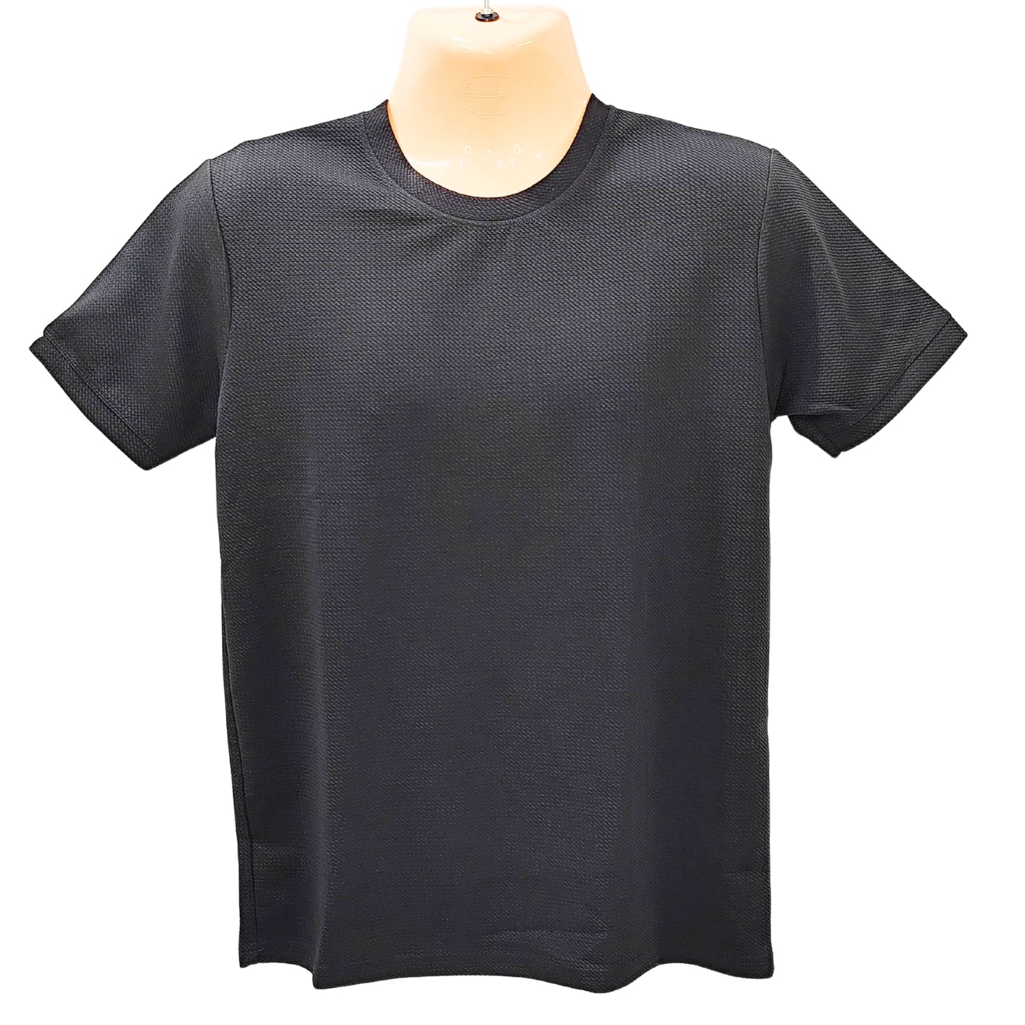 MOSAIC BLACK POLY MEN ROUND/N - HALF/S TSHIRT
