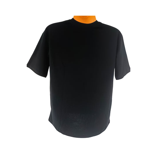 MEN HUNKY COTTON ROUND NECK TSHIRT - SOLID BLACK