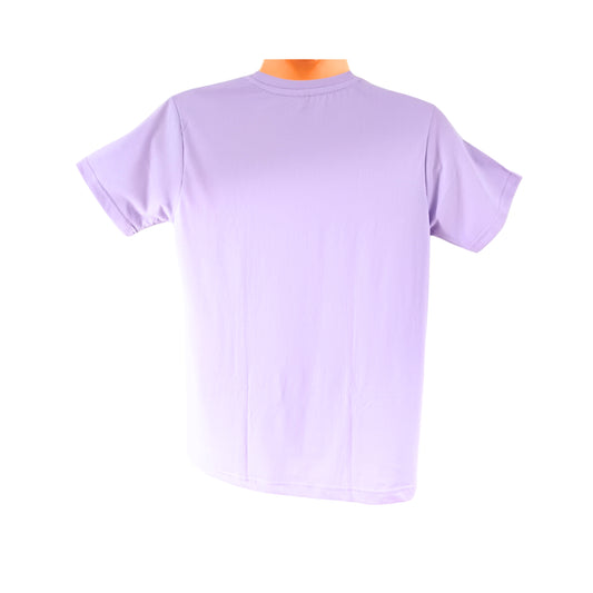 Men Fancy Cotton Round Neck Tshirt - Lavender
