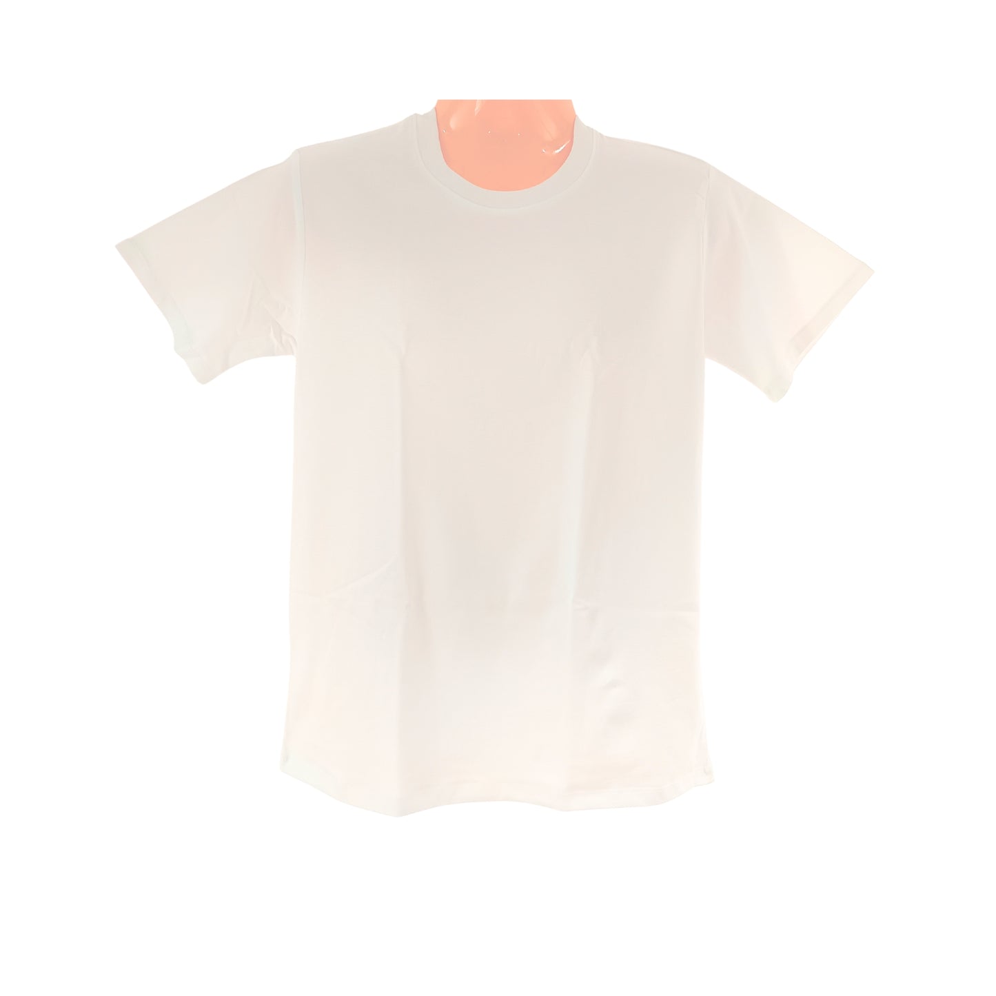 MEN STUDLY COTTON ROUND NECK TSHIRT - SOLID WHITE