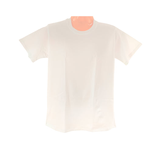 MEN STUDLY COTTON ROUND NECK TSHIRT - SOLID WHITE