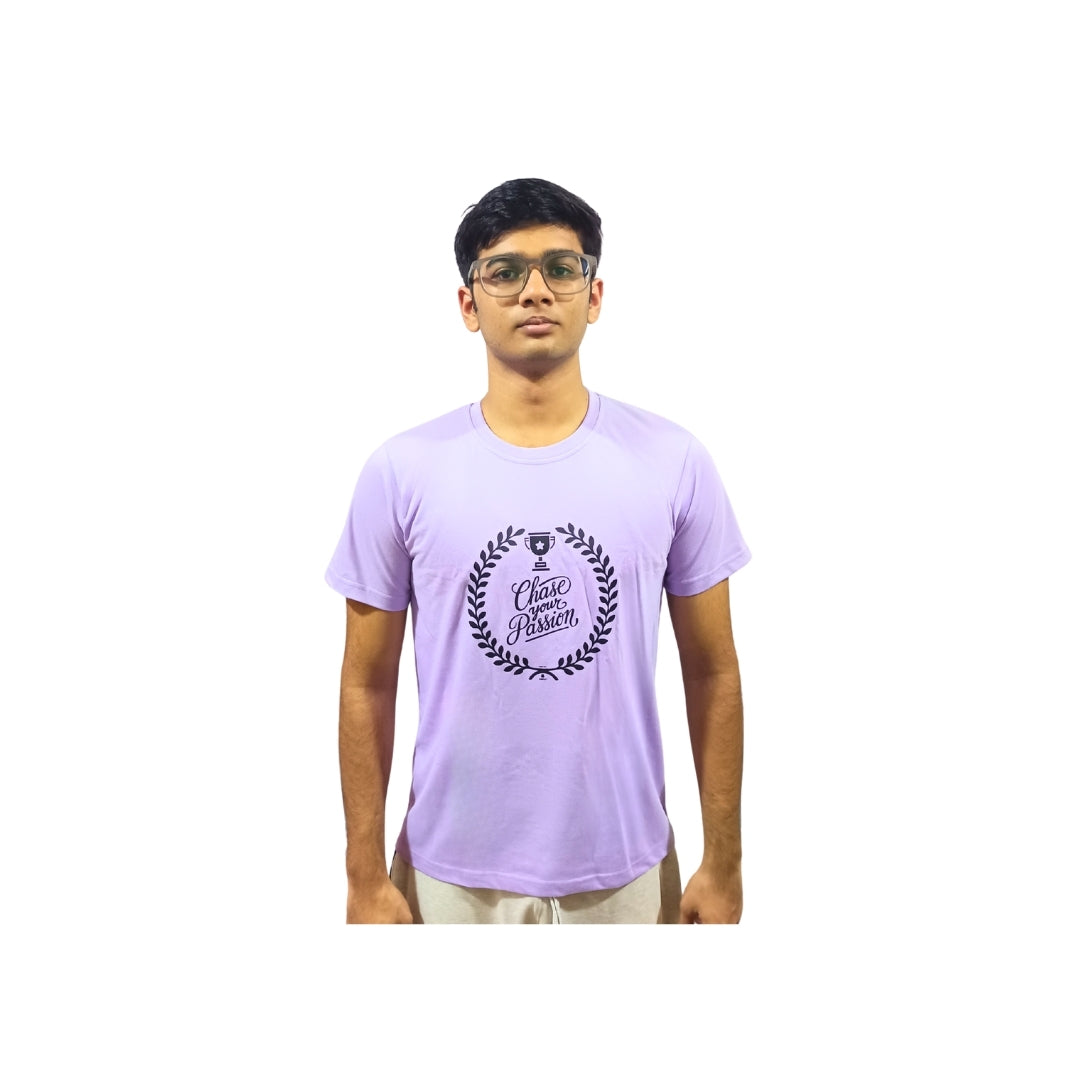 Men Typography Print Round Neck Cotton Round Neck Casual Tshirt