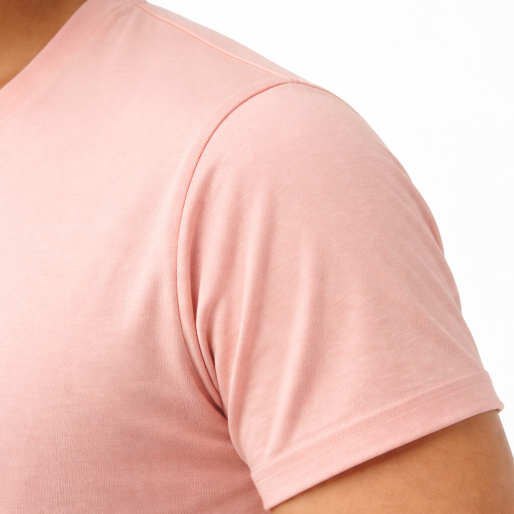 Men Typography Print Round Neck Cotton Casual Peach Tshirt