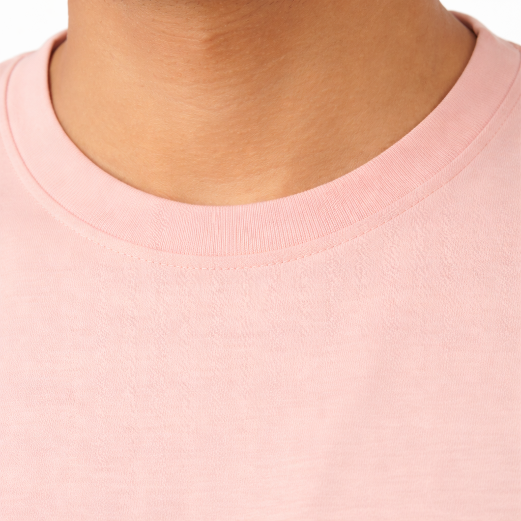 Men Typography Print Round Neck Cotton Casual Peach Tshirt