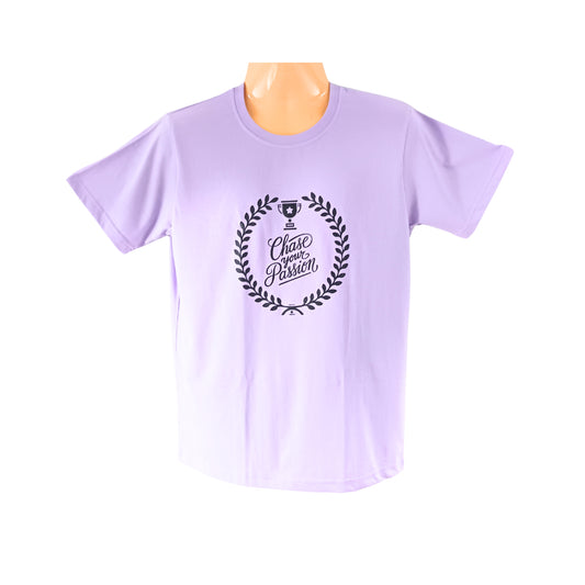 Men Fancy Cotton Round Neck Tshirt - Lavender